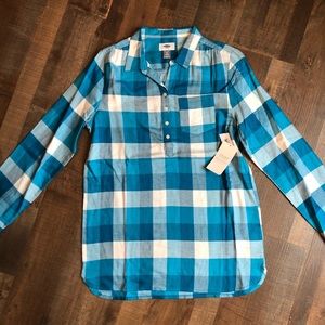 Old Navy plaid tunic shirt